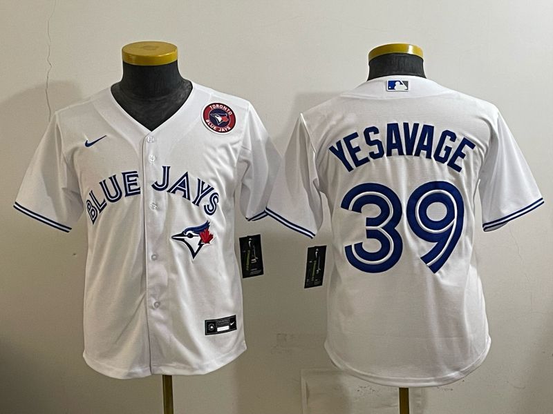 Youth 2025 Toronto Blue Jays #39 Yesavage white Game Nike MLB Jersey style 005->->